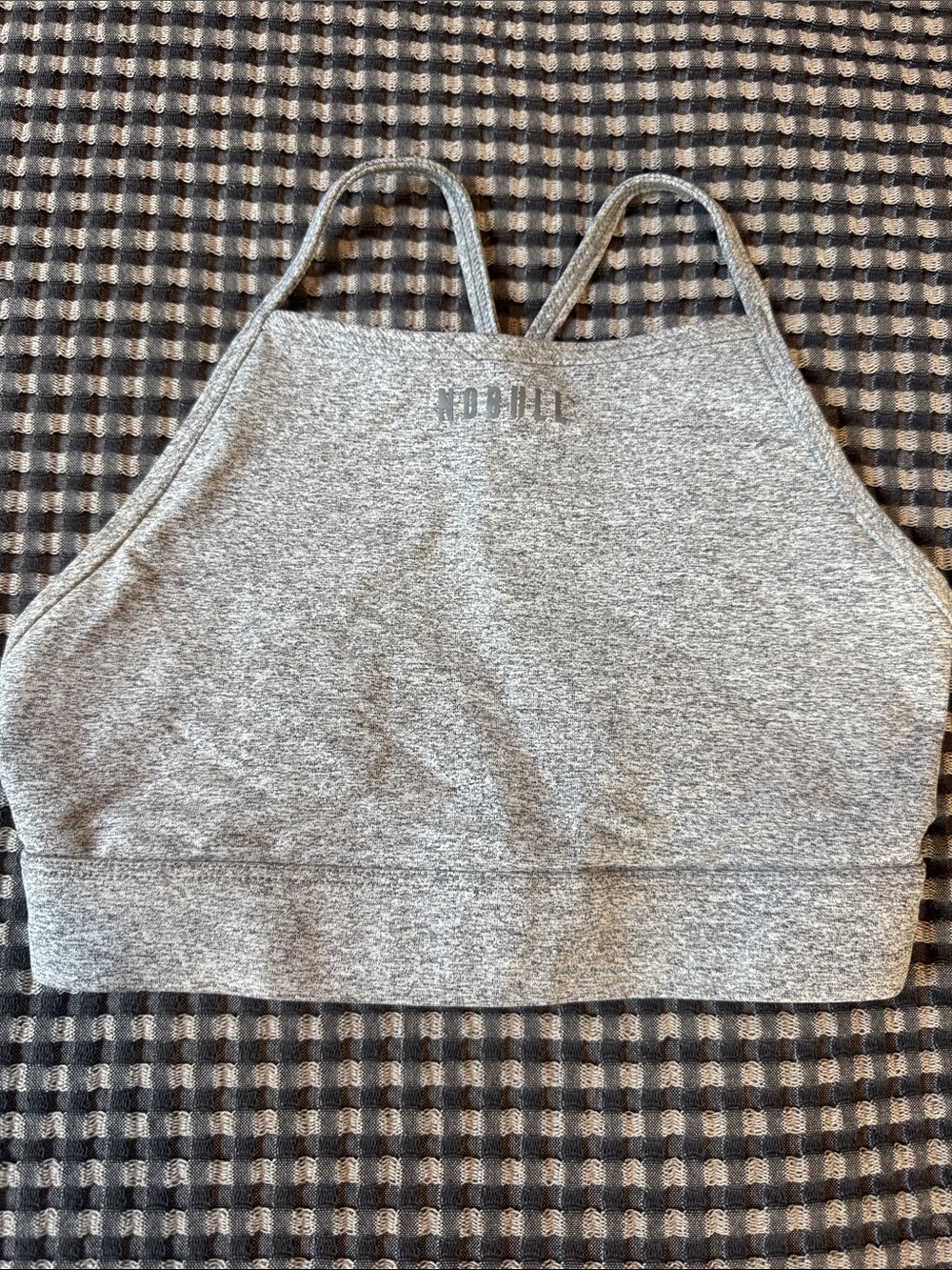 NOBULL Grey High-Neck Seamless Sports Bra